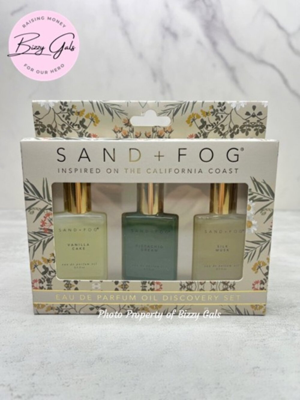 SAND + FOG Vanilla Cake Pistachio Dream Silk Musk Eau de Parfum Oil Set
